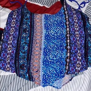 Trippy blue crop top